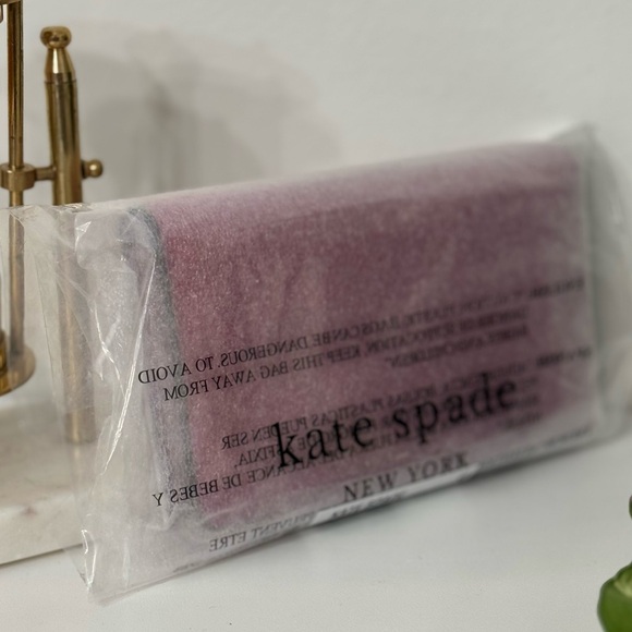 🌷NWT ♠️ kate spade ♠️ Juliette Slim Bifold Wallet - Pebbled - Nouveau Rose Pink - Picture 8 of 8